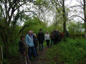 avec les marcheurs sur le sentier du passeur à Gimouille